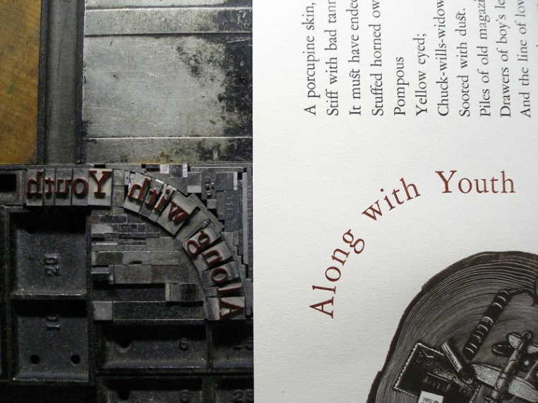 Detail of circular quads used in the type form for Along with Youth